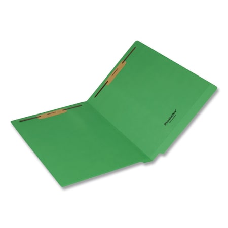 Pendaflex Reinforced End Tab Fastener Folders, Straight Tab, Expands 0.75", 2 Fasteners, Legal, Green, 50PK 1007059