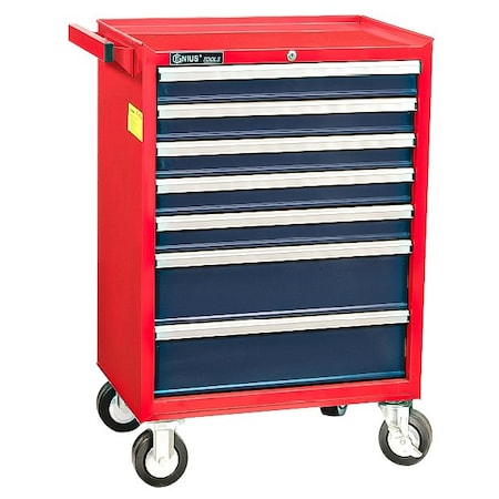 Genius Tools 8 Drawer Roller Cabinet 26 3/8in x 18 1/8in x 37 1/8in TS-798