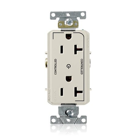 Leviton DPl Dup Rec 20A 125V 2MCtrl Self-Gr LAl 16352-2PT