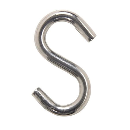 Hampton 023483351 S Peg Medium Wire Stainless Steel Hook 0.141 x 1.44 in., 20PK 58396