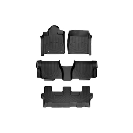 Weathertech Black, Front and Rear and Rear FloorLiner HP 444081IM-44093-4-6IM