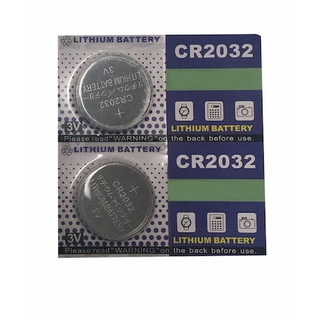 Rpi Button Cell Battery, Type CR2032, 3 Volt, 2 per Package, 2PK 700211