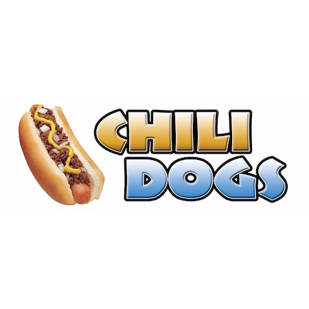 Signmission CHILI DOGS DECAL sticker hot dog cart stand supplies stand cart trailer, D-24 Chili Dogs D-24 Chili Dogs
