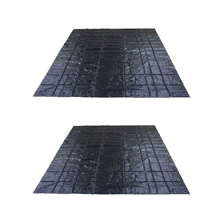 Mytee Products 16 ft x 24 ft Flatbed Truck Tarps Heavy Duty 18oz Steel Tarp - Black, 2PK ST16-24x2
