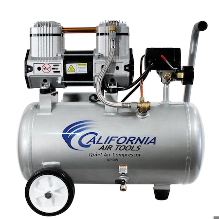 California Air Tools 4710W Quiet, Lightweight and Portable 4.7 Gallon, 1.0 Hp Air Compressor with wheels CAT-4710W