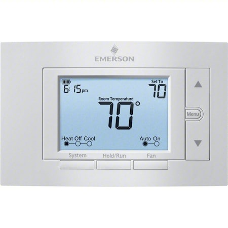 White-Rodgers 80 Series Thermostats, 7 Programs, 4 H, 2 C, Wall Mount, Hardwired/Battery, 24VAC 1F85U-22PR