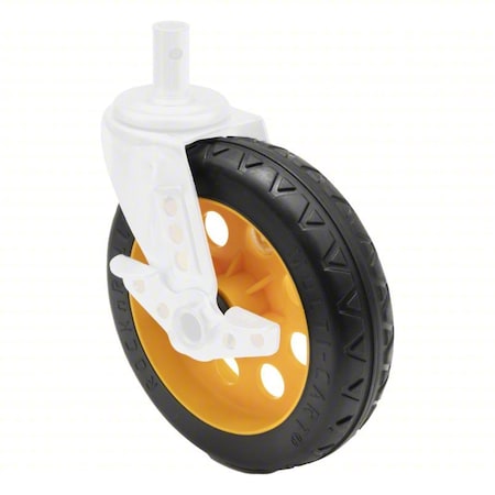 Rock N Roller Caster, Yellow, 8" Wheel Dia. RCSTR8X2