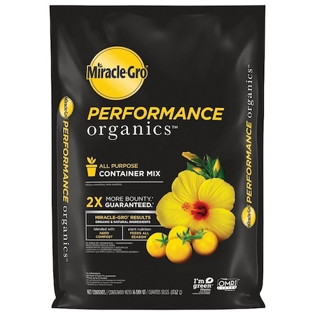 Miracle-Gro Performance Organics AllPurpose Container Mix, Solid, 1 cuft Bag 45651300