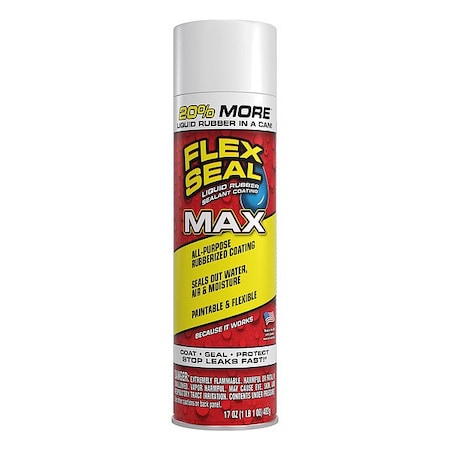 Flex Seal Fsmaxwht24 Flex Seal Max,  17 Oz Spray, White