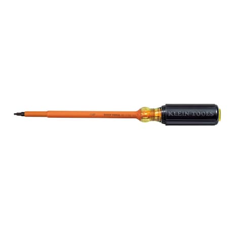 Klein Tools Insulate Screwdriver, Square, 7" Shank, #1 #1 Round 661-7-INS