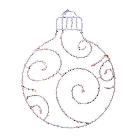 Celebrations LED Red/White Ornament Silhouette 15 in. Hanging Decor 15ORN2A