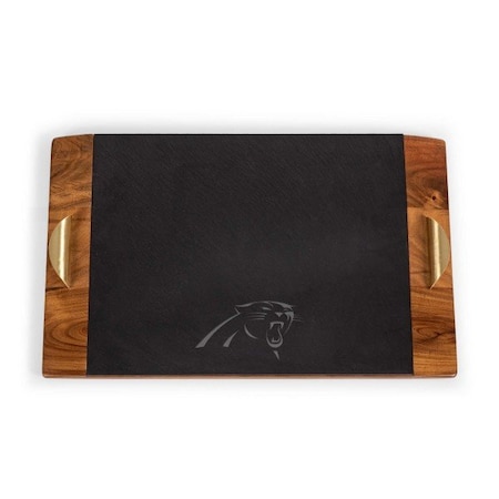 Picnic Time Family Of Brands NFL Carolina Panthers - Covina Acacia and Slate Serving Tray 957-07-512-053-2