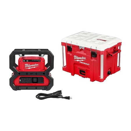 Milwaukee Tool M18 CARRY-ON Power Supply+PACKOUT Cooler 2845-20, 48-22-8462
