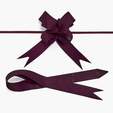 Nashville Wraps 4 Burgundy Textured Poly Butterfly Pull Bows, 25PK 14TBU