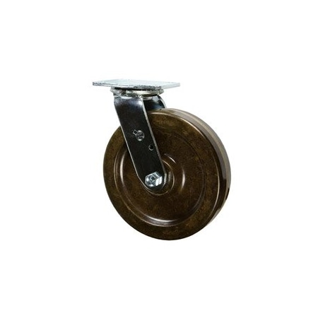 Service Caster 8 Inch High Temp Phenolic Wheel Swivel Caster with Roller Bearing SCC-30CS820-PHRHT