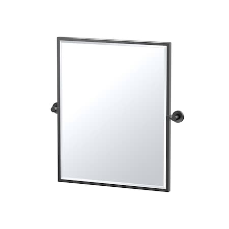 Gatco Glam 25" Framed Rectangle Mirror, Matte Black 4639XFSM