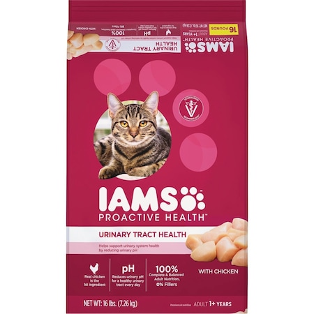 Iams Proactive Health Urinary Tract Formula 16 Lb. Chicken Flavor Adult Dry Cat Food 109109
