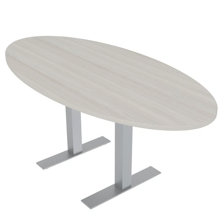 Skutchi Designs 4 Person Conference Table With Power Unit | 6' Oval Table | Harmony Series HAR-OVL-36X72-T-K458-NA