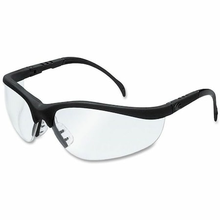 Mcr Safety Safety Glasses, Anti-Scratch, Clear Lens, Black Matte Frame, Half-Frame, 12 PK KD110