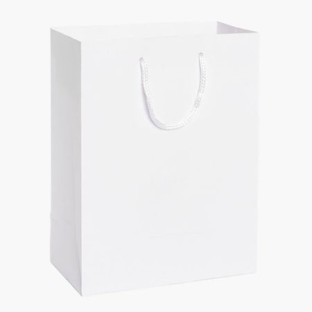 Nashville Wraps White Matte Gift Bags, Cub 8x4x10, 10PK MTCMWH