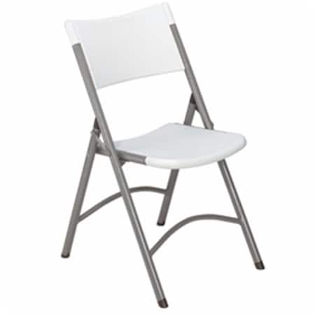Betterbeds Blow Molded Folding Chair Speckeled Grey with Grey Frame-, 4PK BE664647