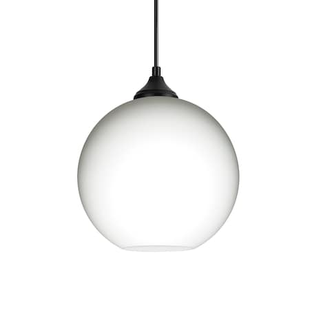 Besa Lighting Besa Coco 8 Outdoor Pendant, Opal Matte, Black Finish, 1x 60W MAX E26 Base OP-COCO807-BK