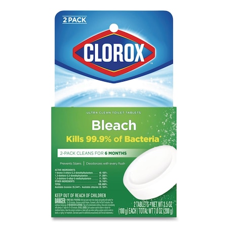 Clorox Automatic Toilet Bowl Cleaner, 3.5 oz Tablet, PK2 CLO 30024PK