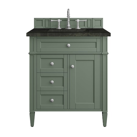 James Martin Vanities Brittany 30" Single Vanity, Smokey Celadon, w/ 3 CM Phantome Eclos Top 650-V30-SC-3PHT