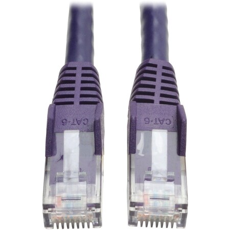 Eaton Tripp Lite Series Cat6 Gigabit Snagless Molded UTP Ethernet Cable RJ45 M/M, PoE, Purple, 25 N201-025-PU