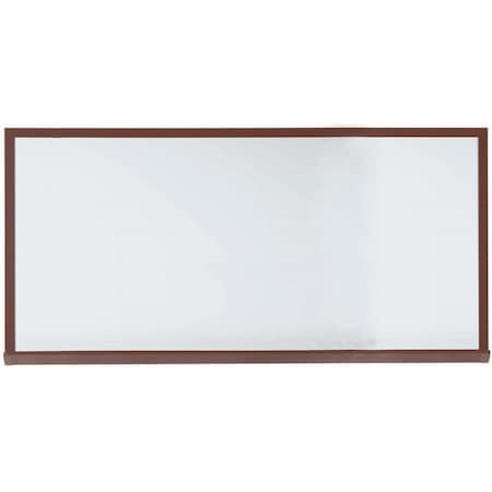 Aarco Architectural High Performance White Porcelain Markerboard w/ Wood Grained Aluminum Trim 420WWD4896