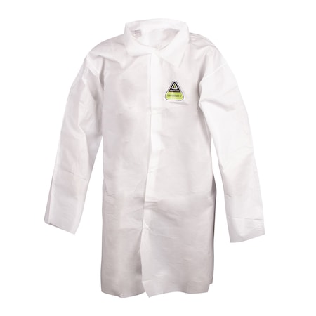 Defender Disposable Lab Coat, Snap Closure, 30 PK MPLAB100XL