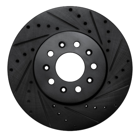 Dynamic Friction Co DFC Brake Rotor - Drilled and Slotted - Black 633-46035R