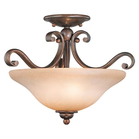 Perfecttwinkle CF35417RBZB 17 in. Monrovia Semi-Flush Mount - Dual Mount - Royal Bronze PE3263937