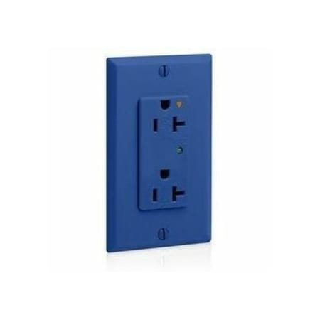 Leviton PlugsandReceptacles, 20A, 125VAC, Bl, Nylon 5380-IGB