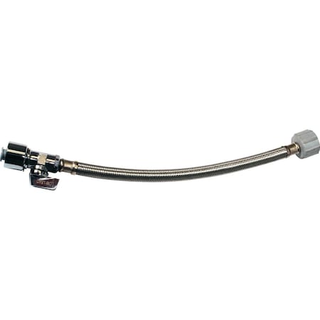 Keeney Mfg 5/8'' x 12'' Stainless Steel Quick Lock Toilet Supply Tube with Straight Quarter Turn Valve CPOLFC12K