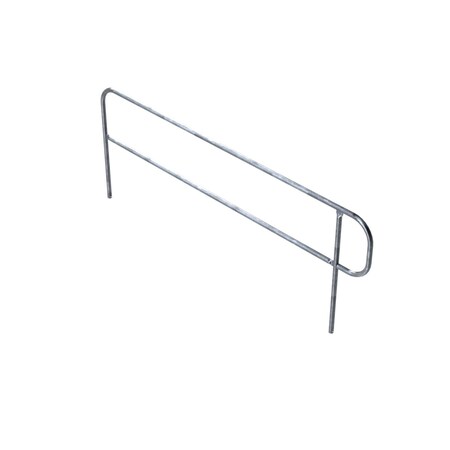 Safety Rail Pit Finish, 10Ft, Galvanized 400409