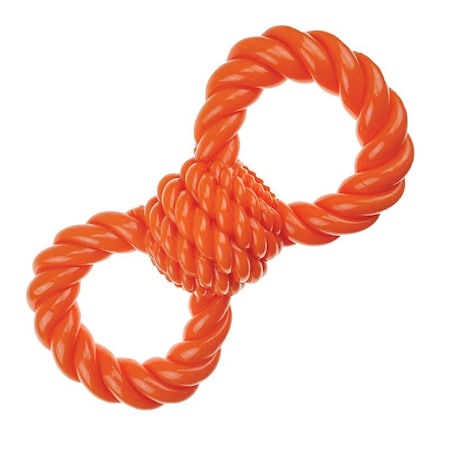 Infinity Dog Toy, Figure 8, Thermoplastic Rubber, Orange ZD2058 69