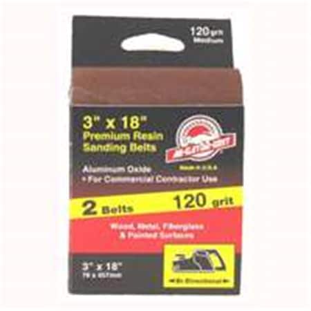 Gator Finishing 3149 Aluminium Oxide Belt 3 x 18 In. 120 Grit 7728751