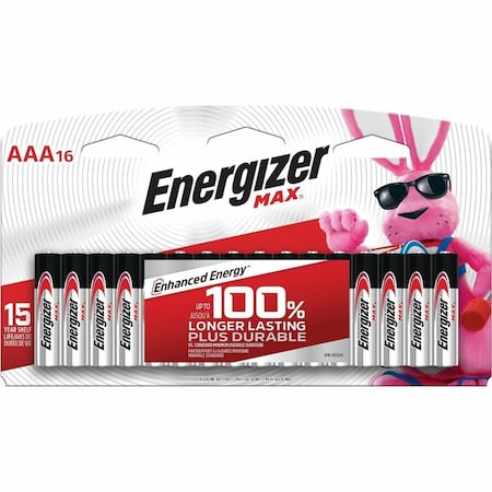 Energizer Max AAA Alkaline Battery, 16PK E92LP-16