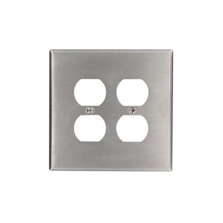 Leviton Wall Plate, Stainless Steel 84116
