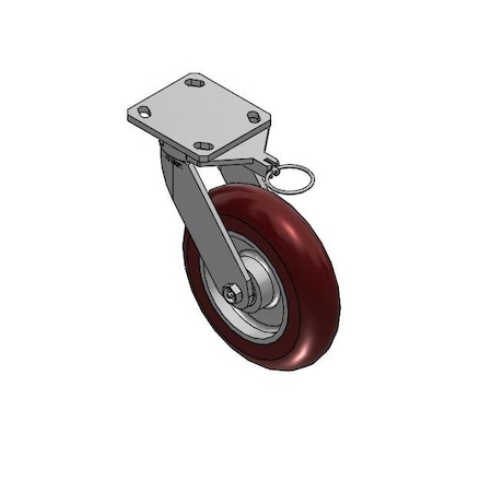 Albion lead-8x2-maroon-Caster-swivel-lock-1500lb 110AX08228SLX