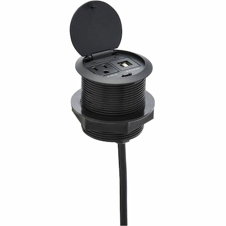 Tripp Lite OutletStrip, Black, 2-31/32in, 1Outlets TLP12POAM