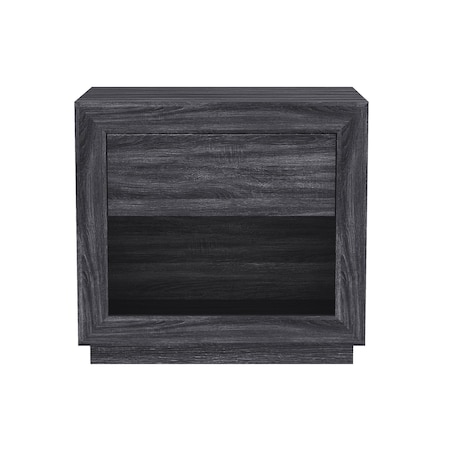 Manhattan Comfort Soren 26 in Nightstand in Charcoal Gray (1-Drawer) NS1873-3
