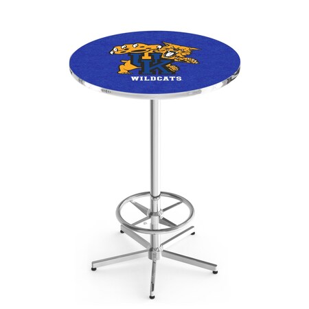 Holland Bar Stool Co 42" Chrome Kentucky "Wildcat" Pub Table, 36" dia. Top L216C4236UKYCat