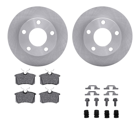 Dynamic Friction Co DFC Rotors with EURO 5000 Ceramic Brake Pads includes Hardware 6612-73087