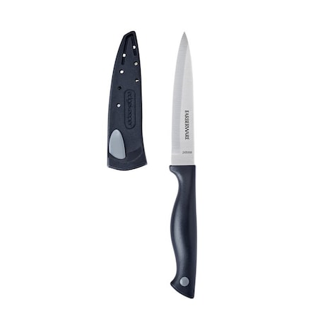 Farberware Utility Knife, 4-1/2 in L Blade, Stainless Steel Blade, Black Handle 5301752