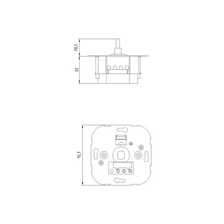 Siemens Rotary dimmer with pushbutton on/off for LED lamps 3-85W and incandescent and 5TC8267