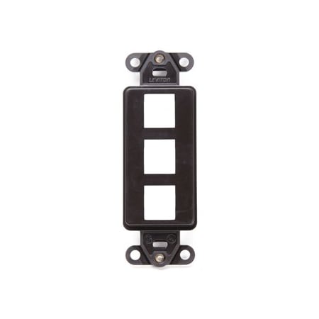 Leviton QuickPort Decora Insert, 3-Port, Brown 41643-B