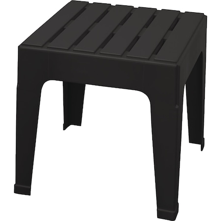 Adams Big Easy Black 18.9'' Square Resin Stackable Side Table 260620