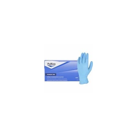Proworks Nitrile Powder-Free Exam Gloves - 4 mil Thickness x 9.50in Glove Length - Medium Size - For, 10PK GL-N135FM